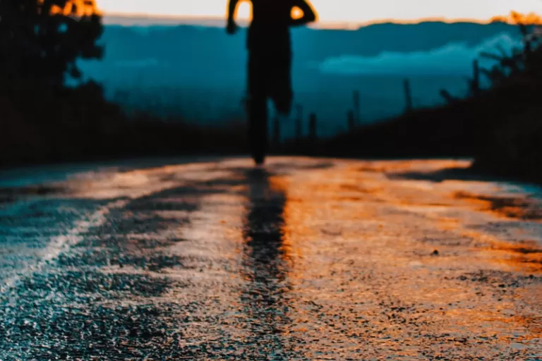 Silhouette of a Man Running