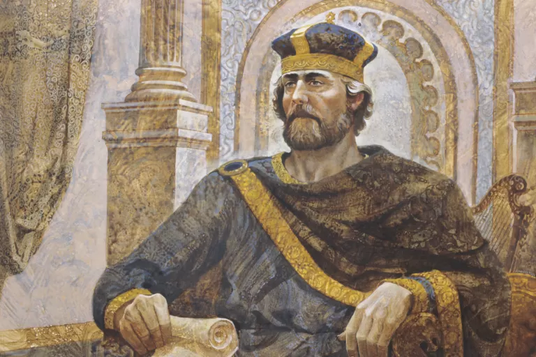 King David Enthroned