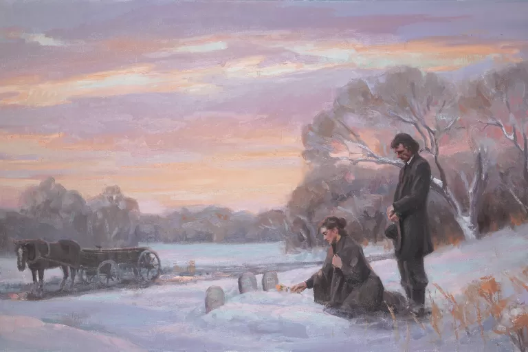 Pioneer Couple at Graves