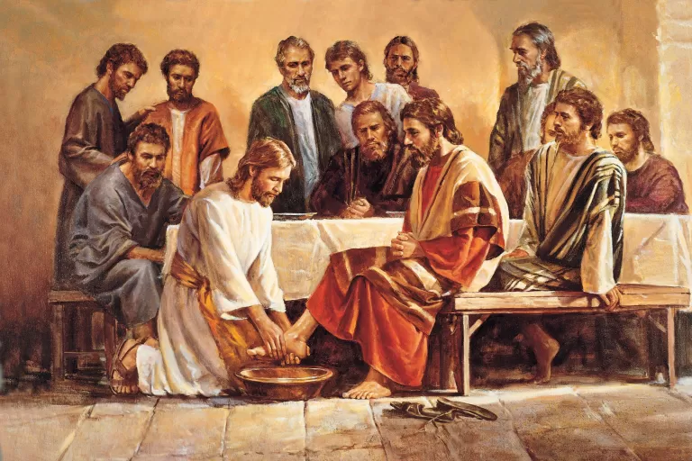 Jesus Washing the Apostles’ Feet, by Del Parson