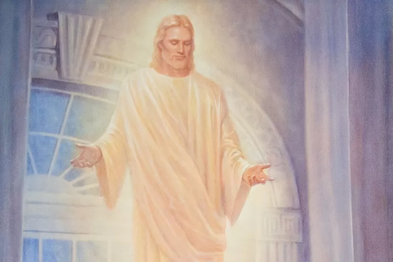 The Lord Appears in the Kirtland Temple, by Del Parson