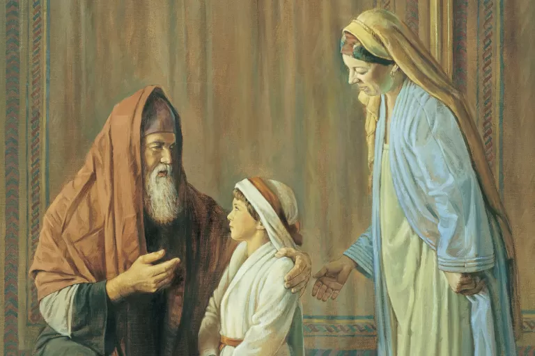 Hannah Presenting Her Son Samuel to Eli, by Robert T. Barrett